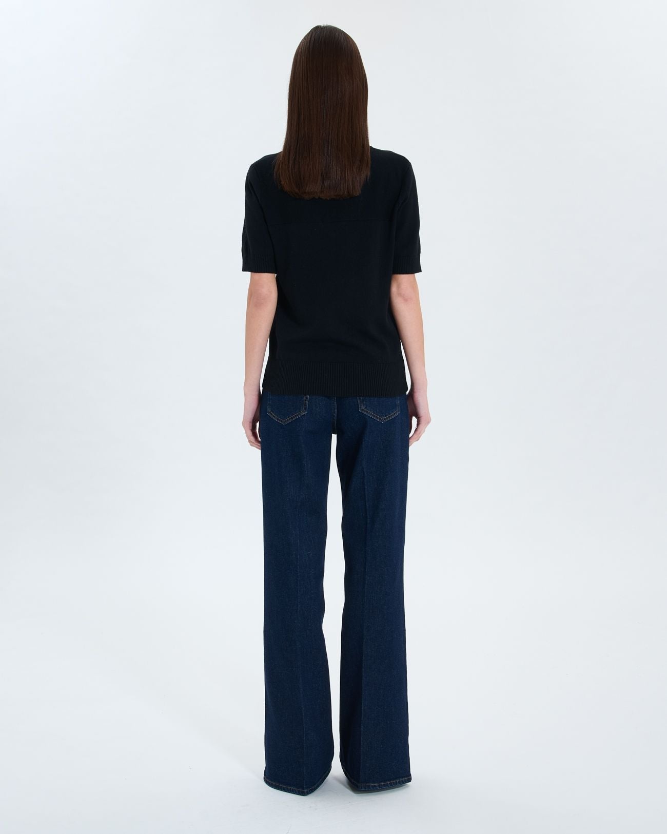 Black short-sleeved sweater_4
