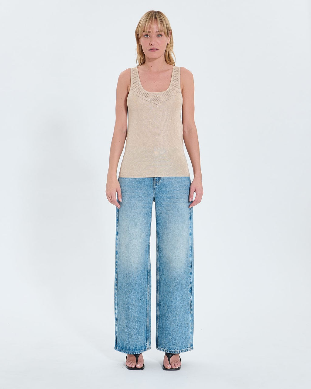Sleeveless sweater champagne_4