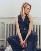 Striped "Mixed Linen" Polonceau Polo