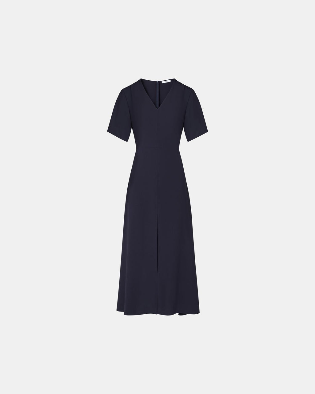 Vestido evasé en crepe nocturno_5