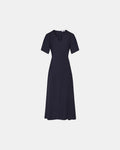 Vestido evasé en crepe nocturno_5