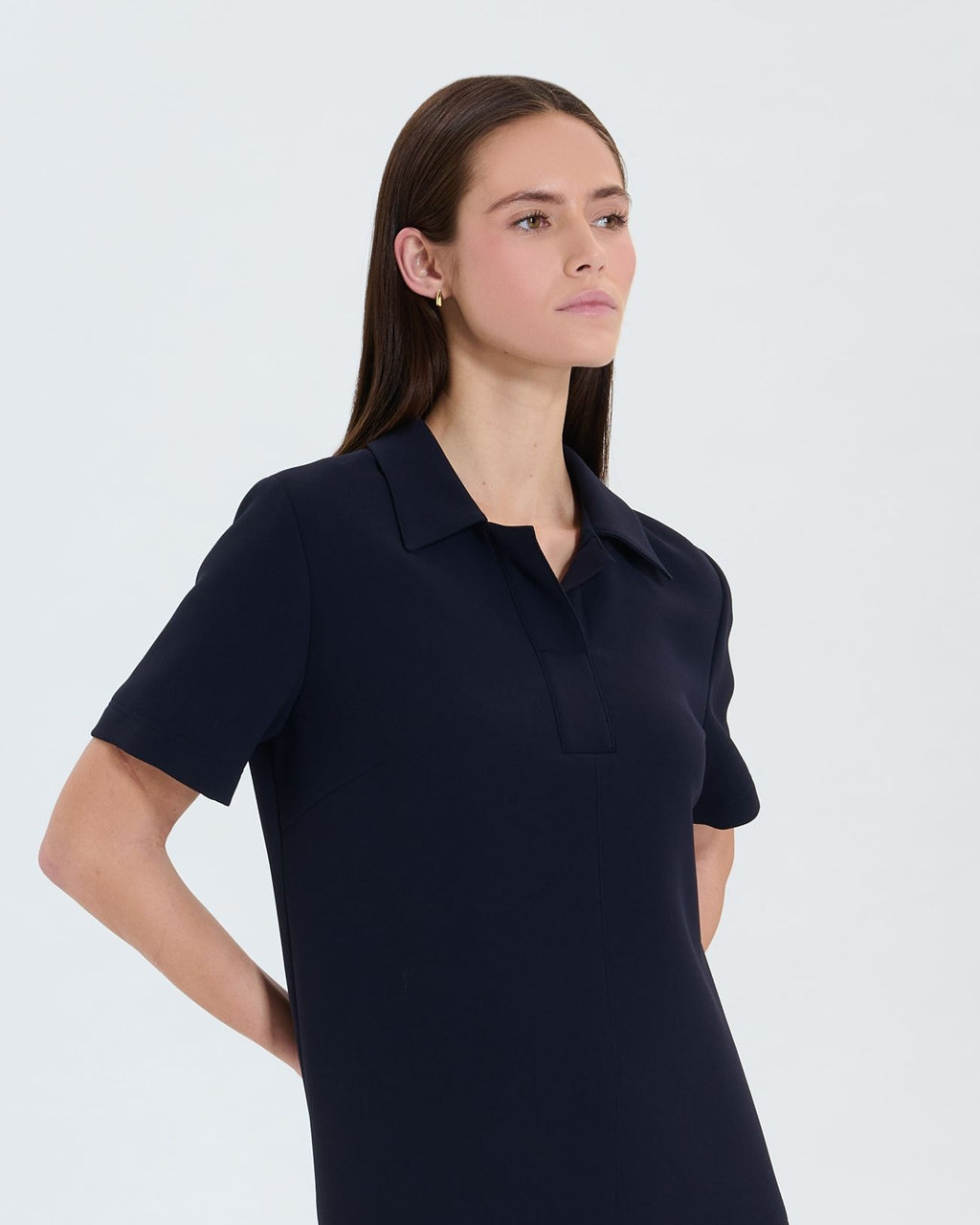 Vestido camisero nocturno de crepé 2