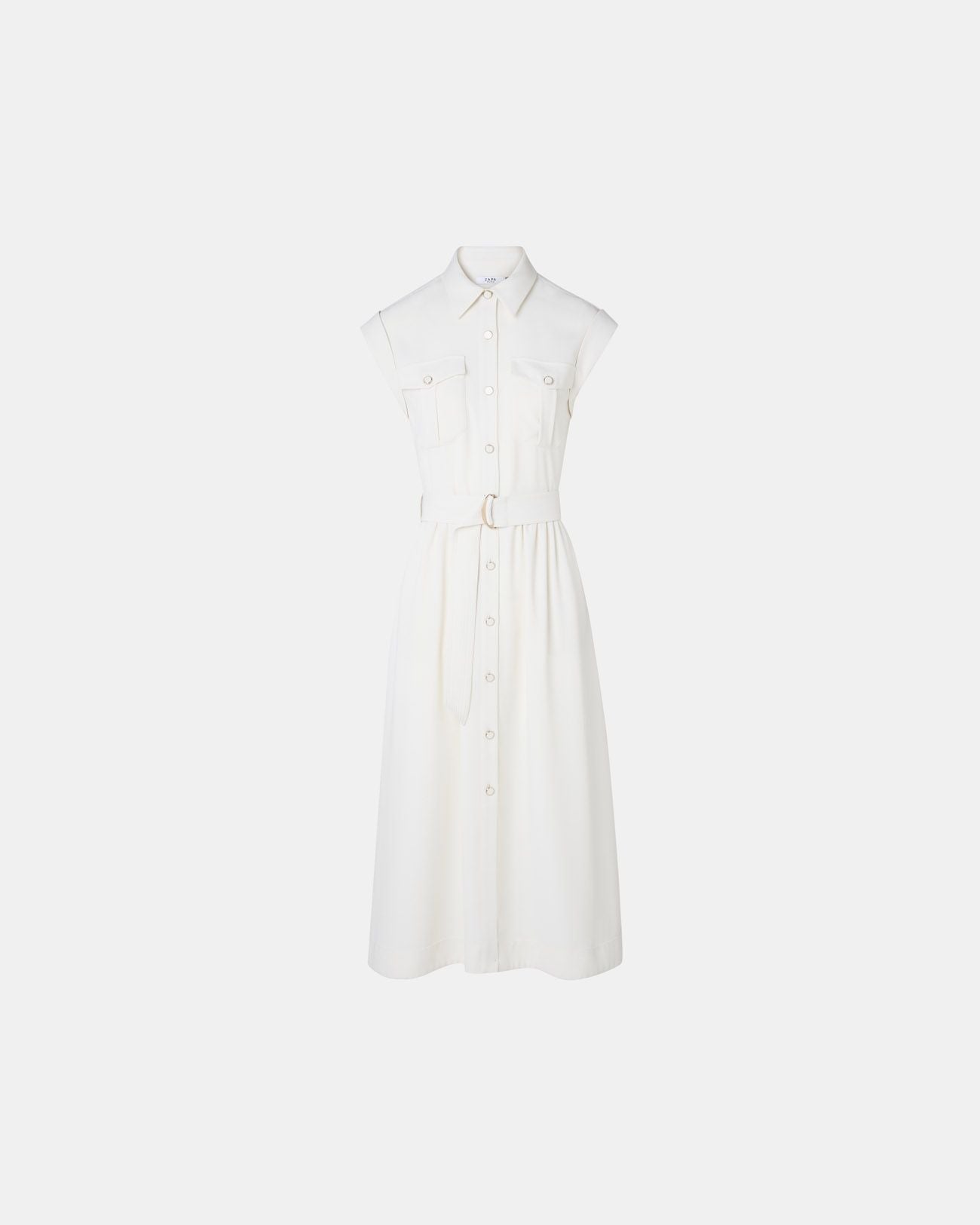 Robe saharienne midi écrue_5