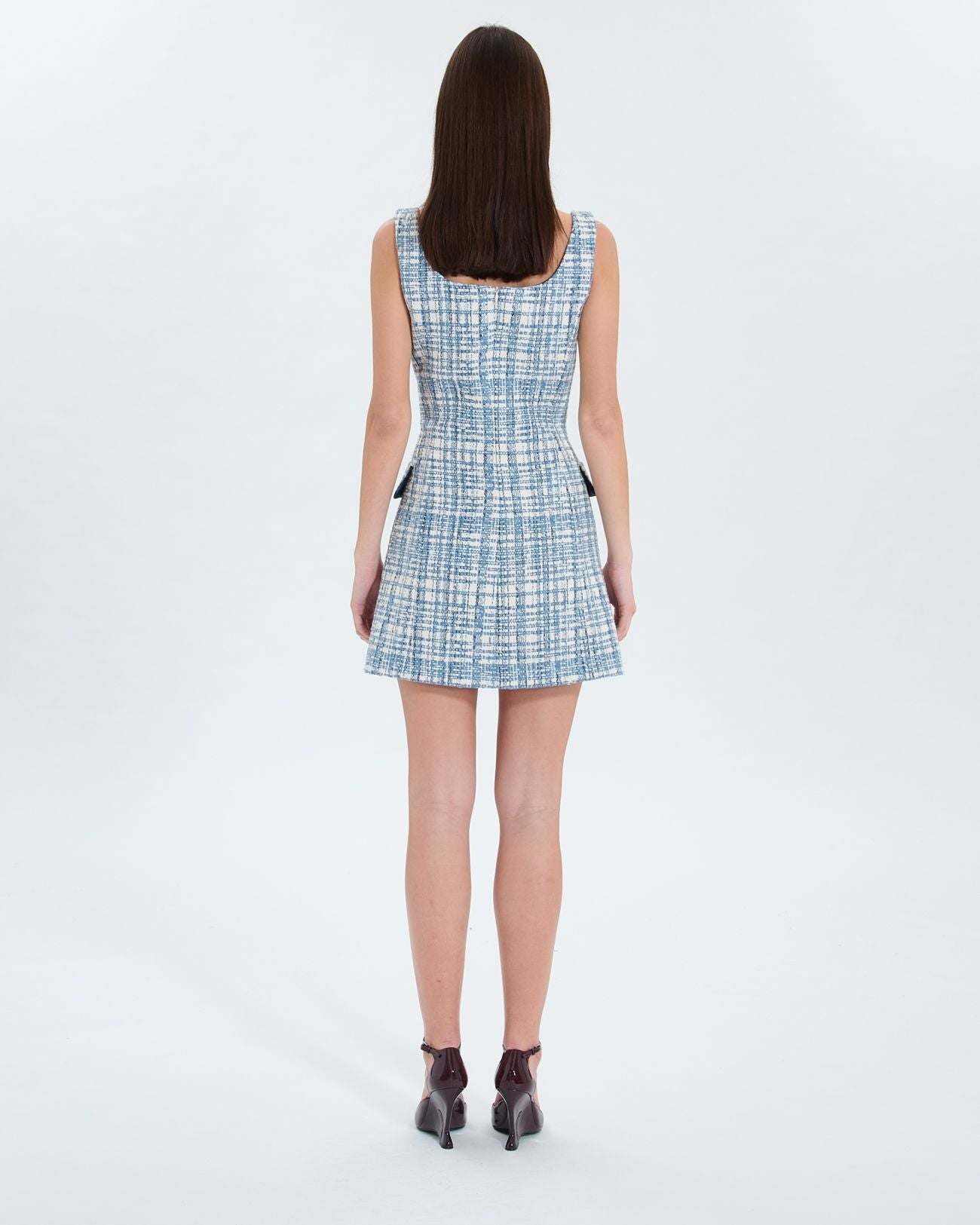 Short blue tweed dress_4