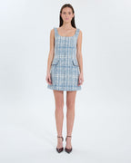 Short blue tweed dress_5