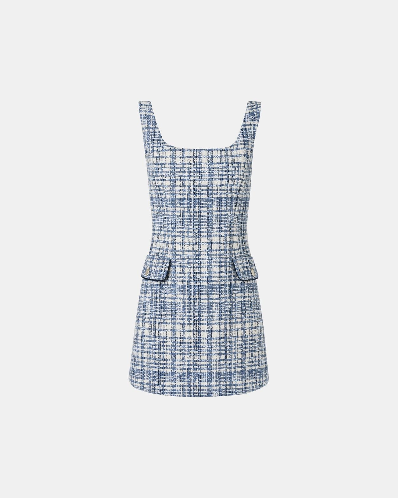 Short blue tweed dress_6