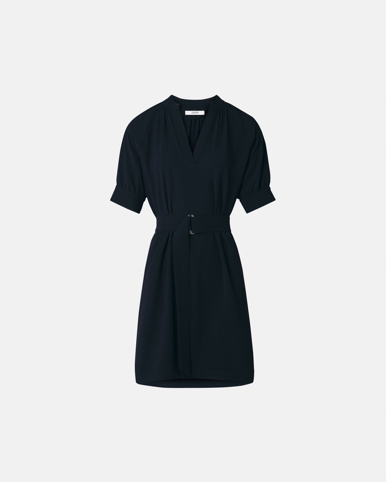 Robe courte en crêpe nocturne_5