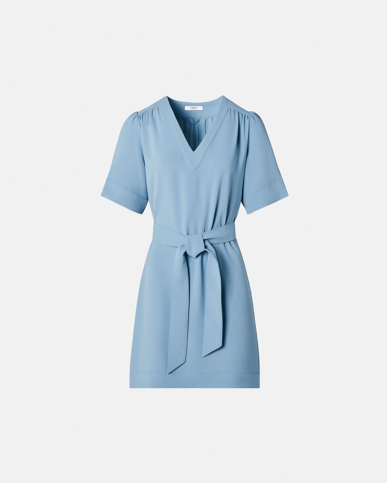 Vestido recto crepe azul_4