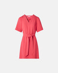 Vestido recto entallado coral_5