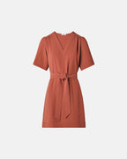 Vestido recto crepe ladrillo_4
