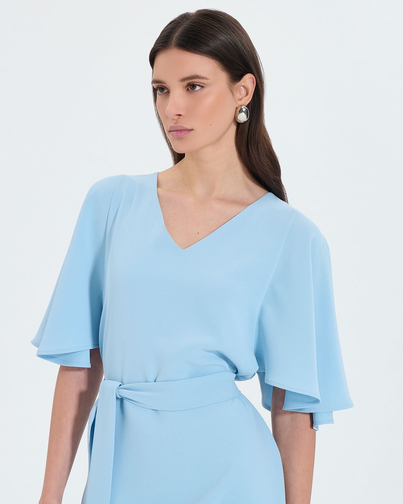 Vestido corto crepe celeste_2