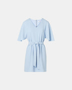 Vestido corto crepe celeste_4