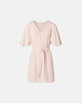 Robe courte en crêpe nude_4