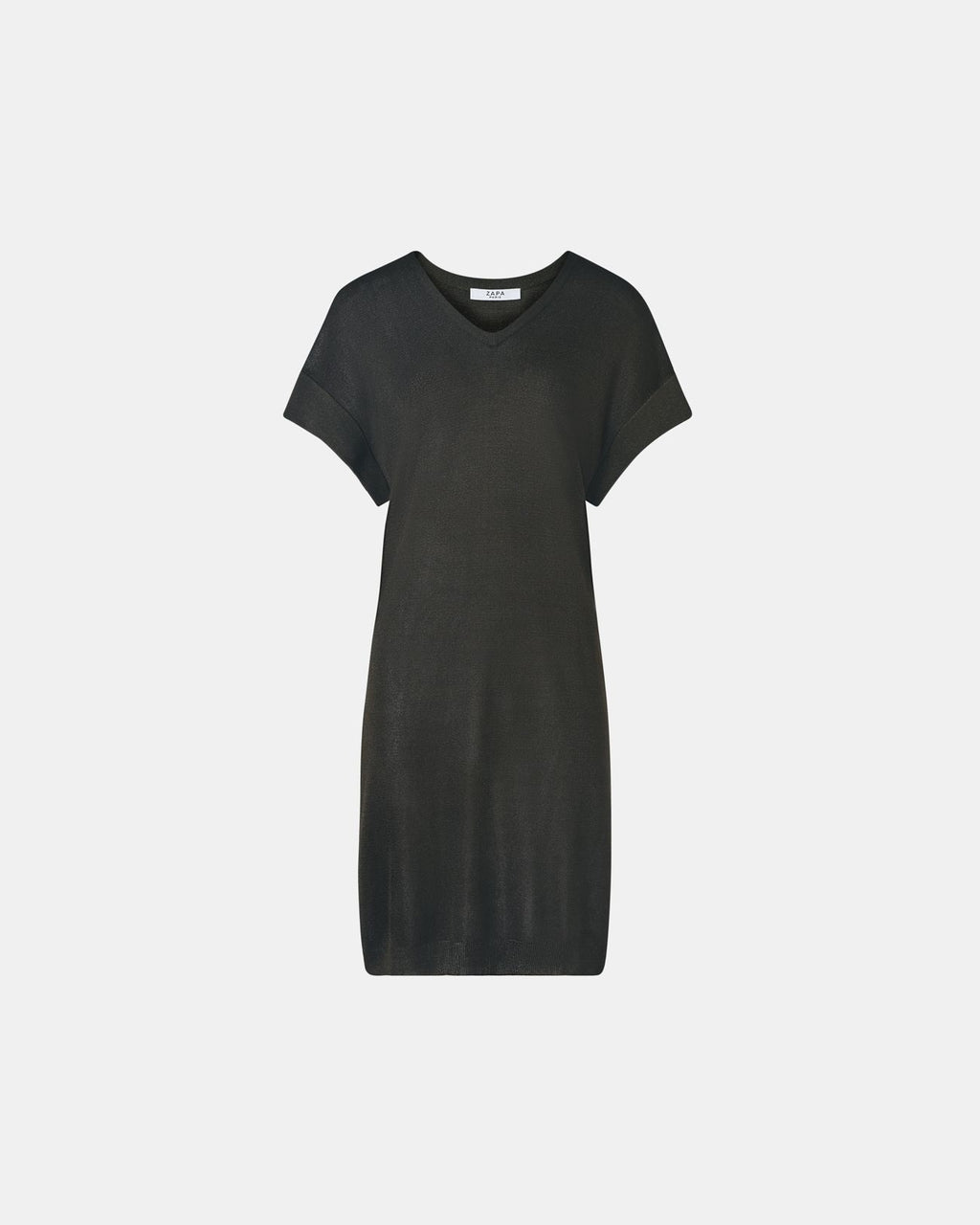Robe en maille fine kaki_5