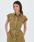 Vestido camisero caqui_2