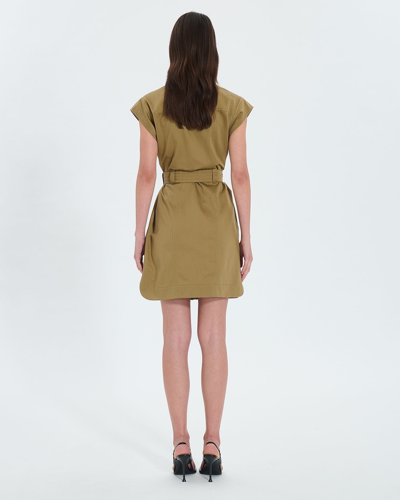 Vestido camisero caqui_3