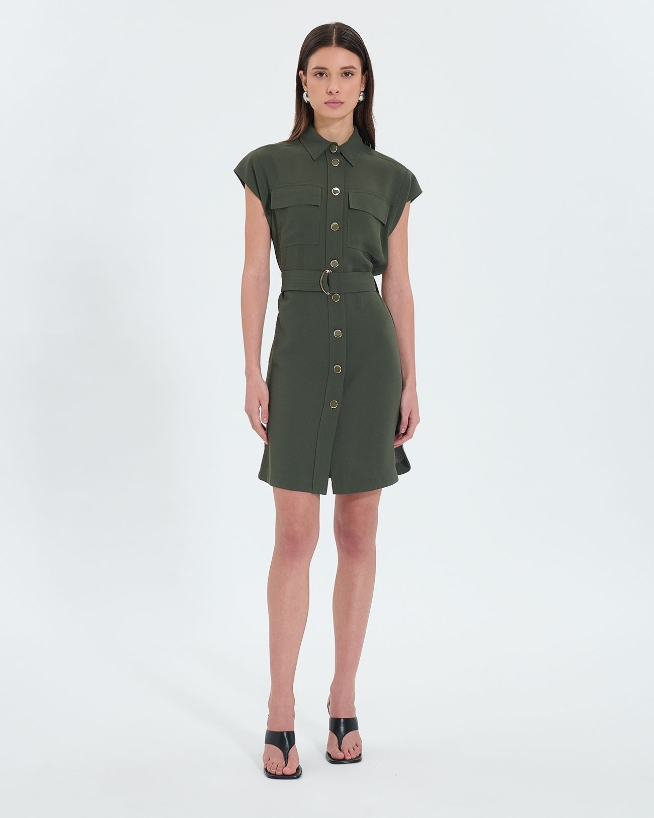 vestido camisero militar_1
