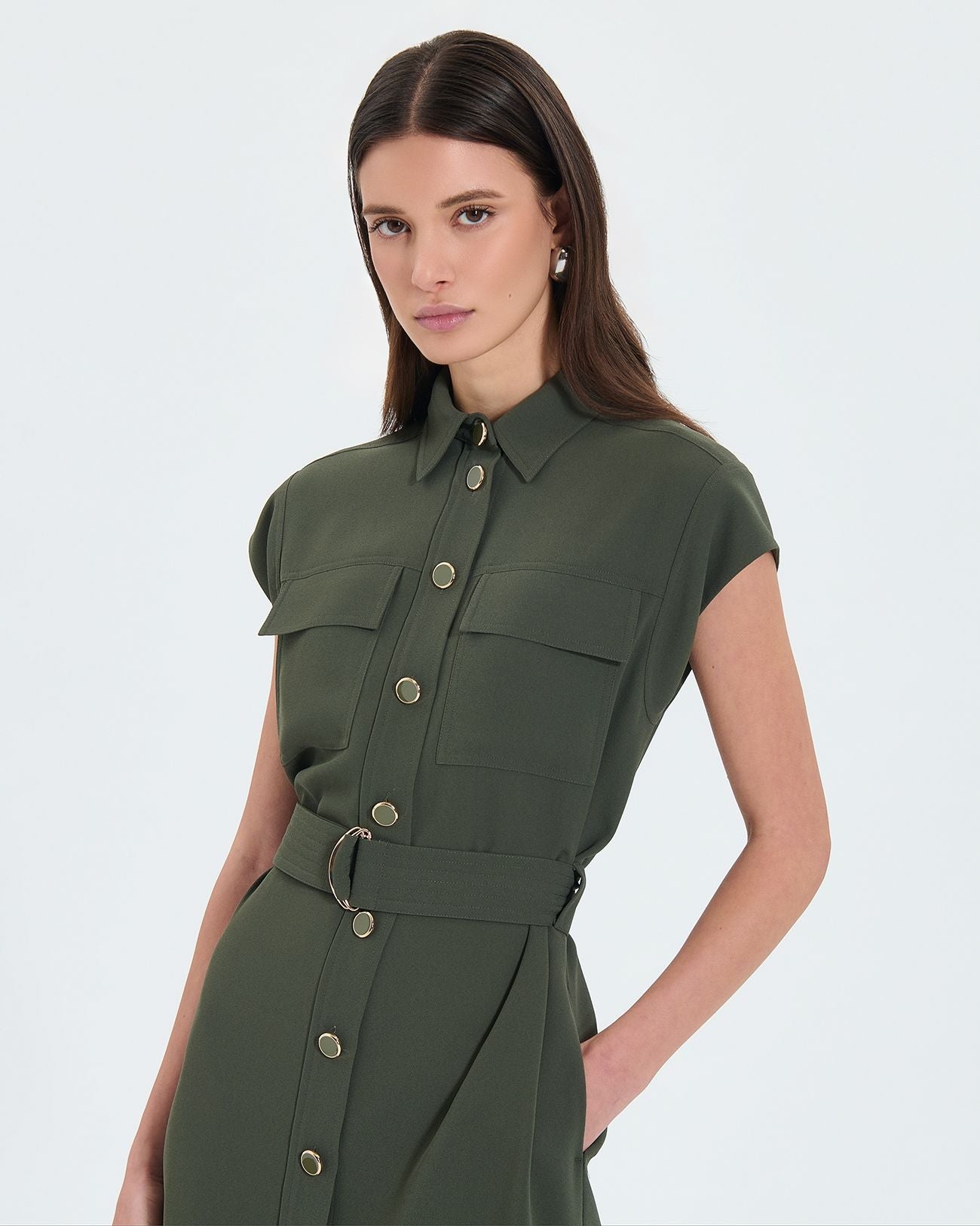vestido camisero militar_2
