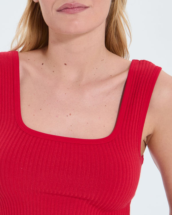 Débardeur en maille rouge_1