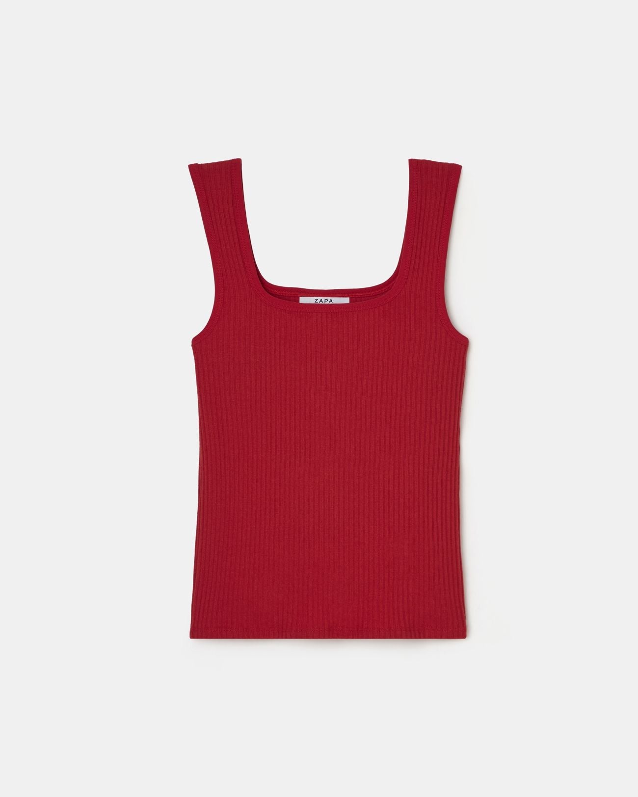 Camiseta de tirantes punto roja_5