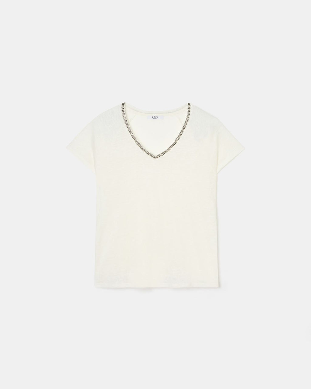 Ecru linen T-shirt_5