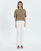 Khaki embellished T-shirt_5