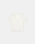 Tee-shirt ajusté en coton écru_5