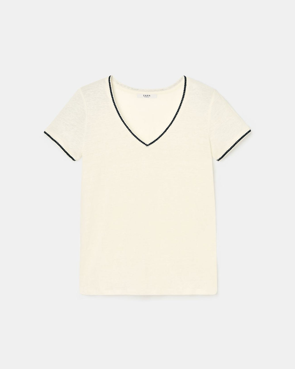 Tee-shirt en lin écru_5
