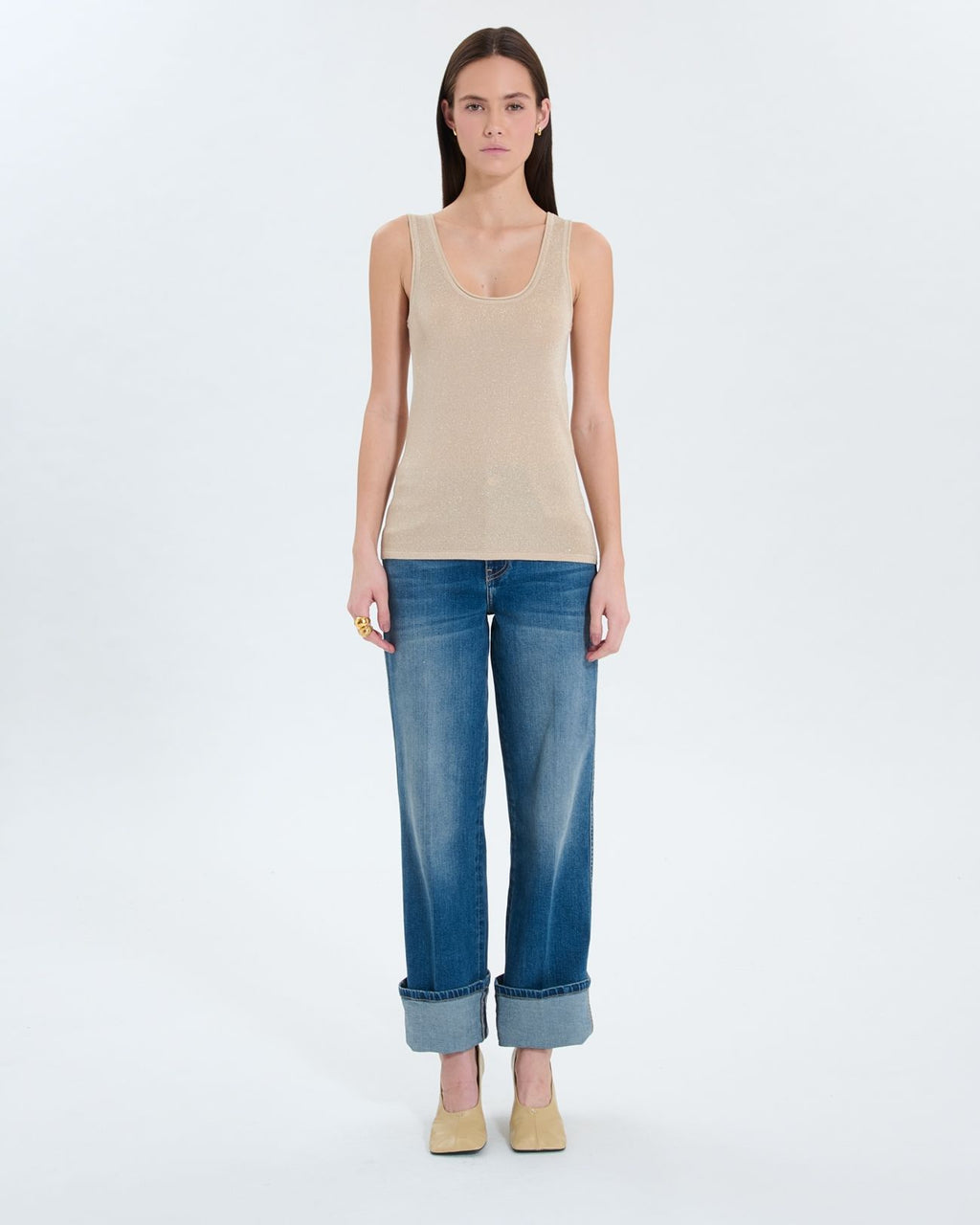 Champagne sequined tank top_4