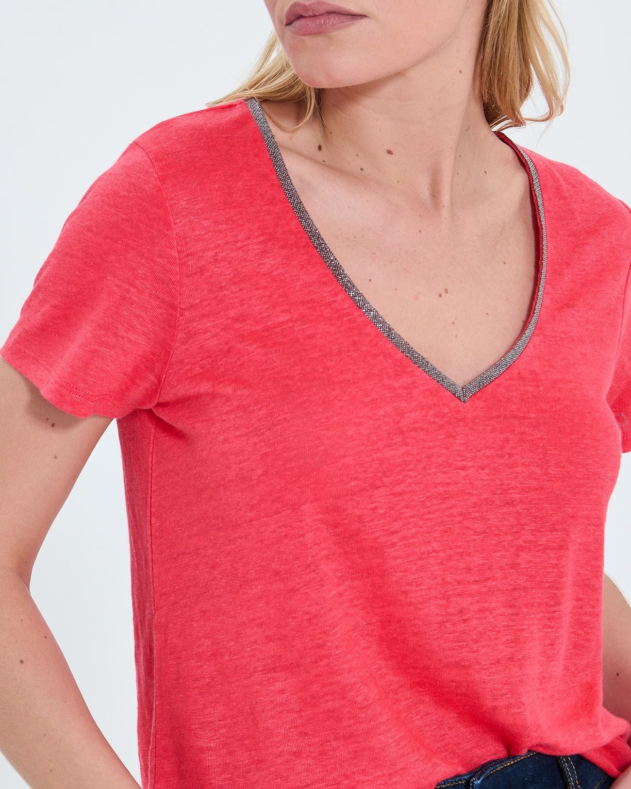 Coral jersey top_1