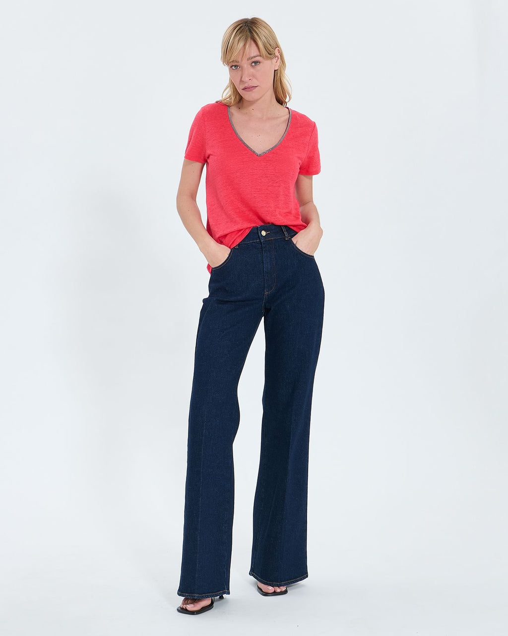 Coral jersey top_2