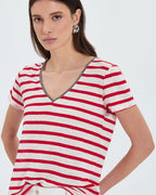 Top jersey à rayures rouge_2