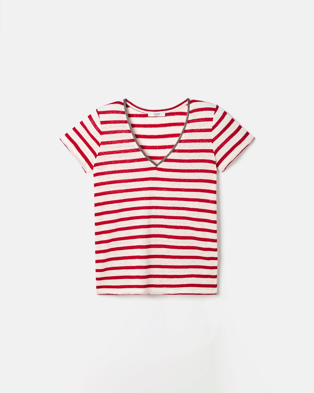 Top jersey à rayures rouge_6