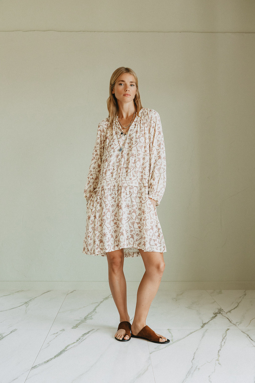 Short Dress - Ecru