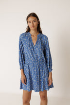 Vestido Corto - Azul Británico