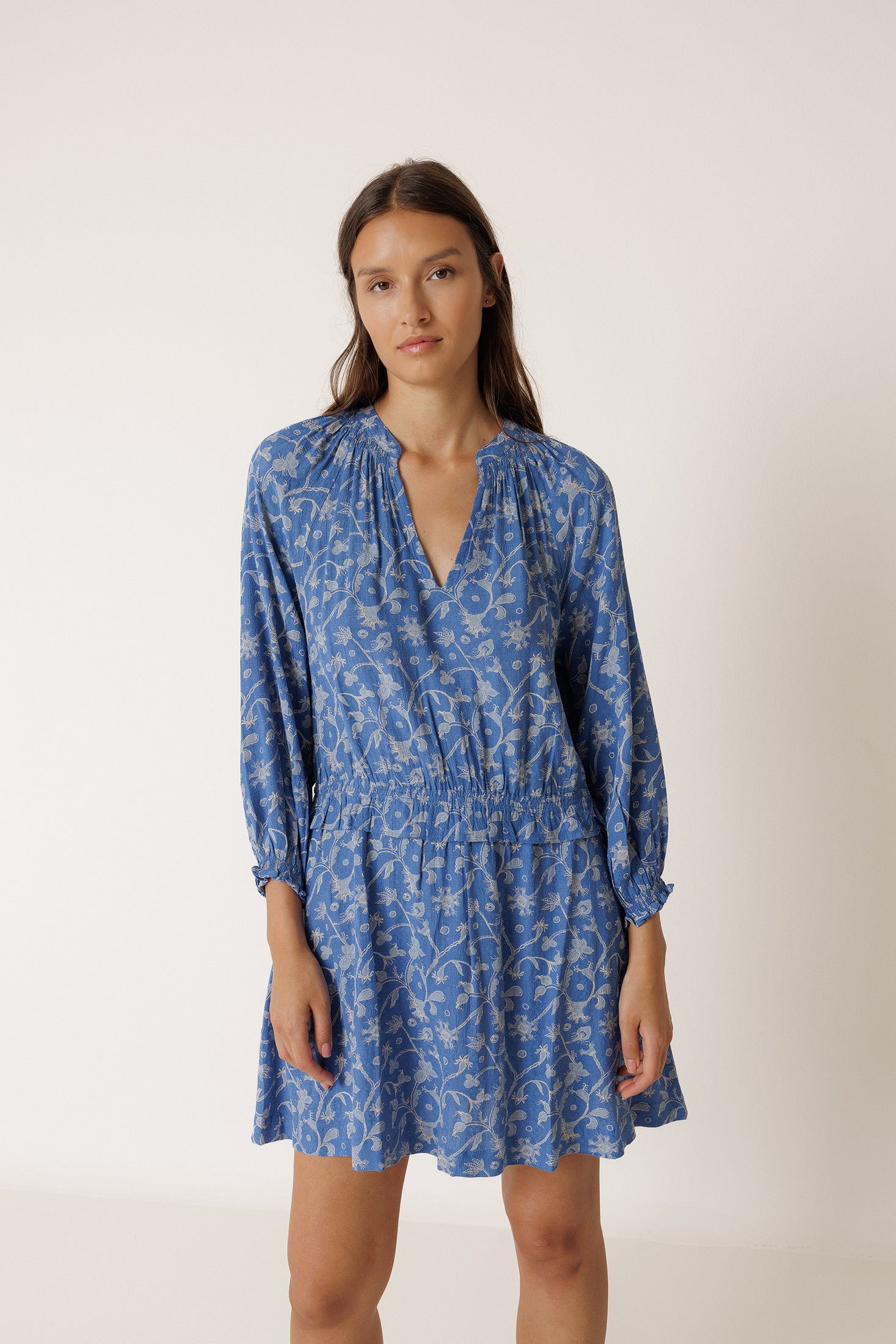 Vestido Corto - Azul Británico