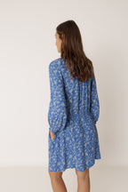 Vestido Corto - Azul Británico