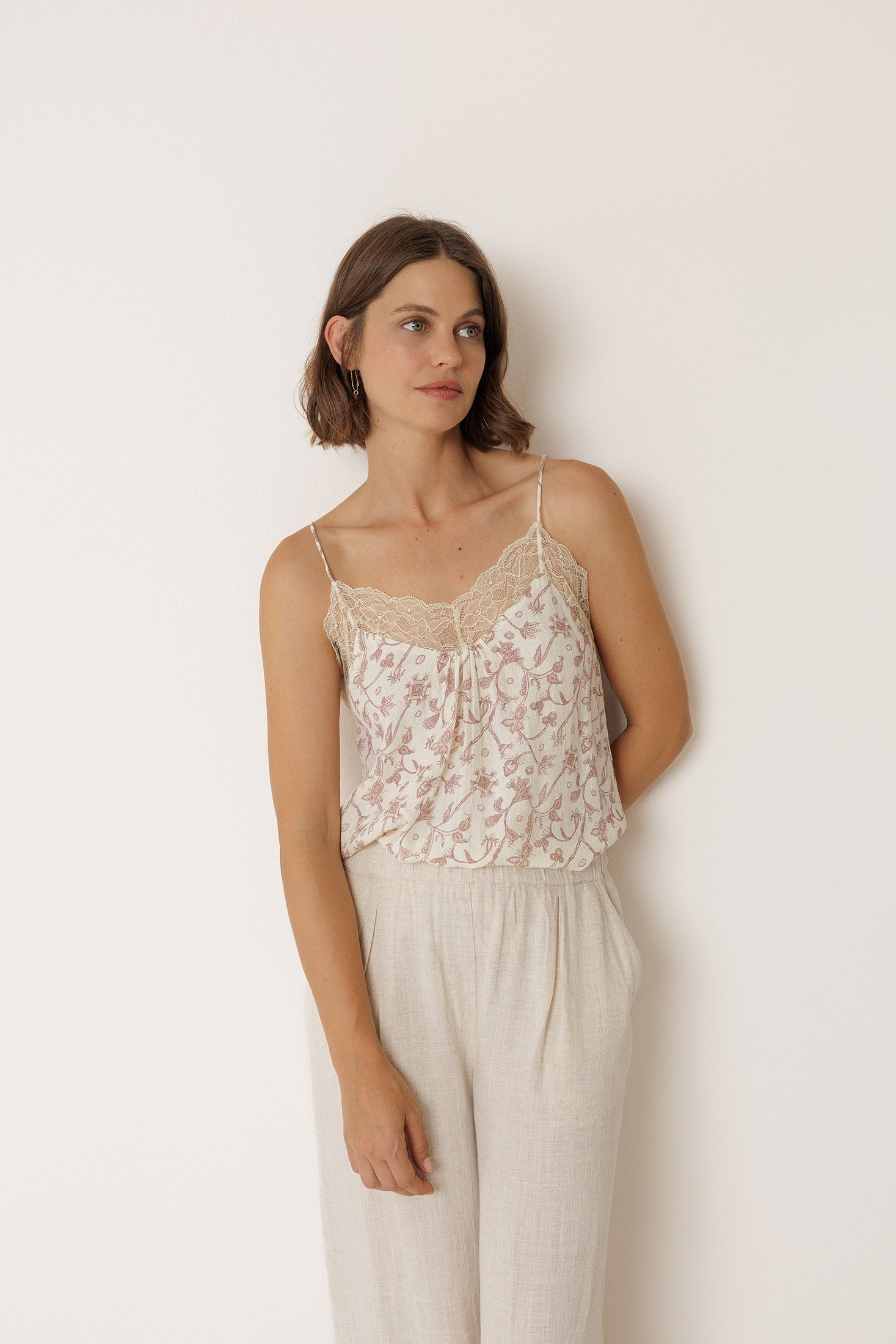 Lace Camisole Top - Ecru
