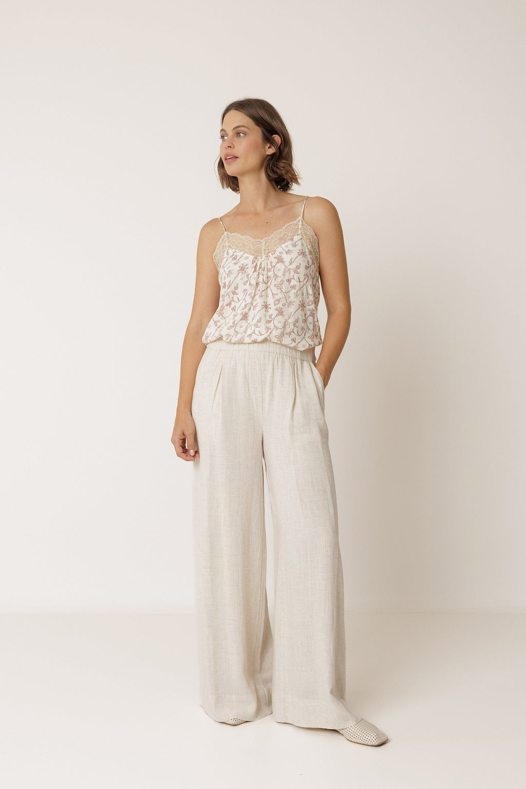 Lace Camisole Top - Ecru