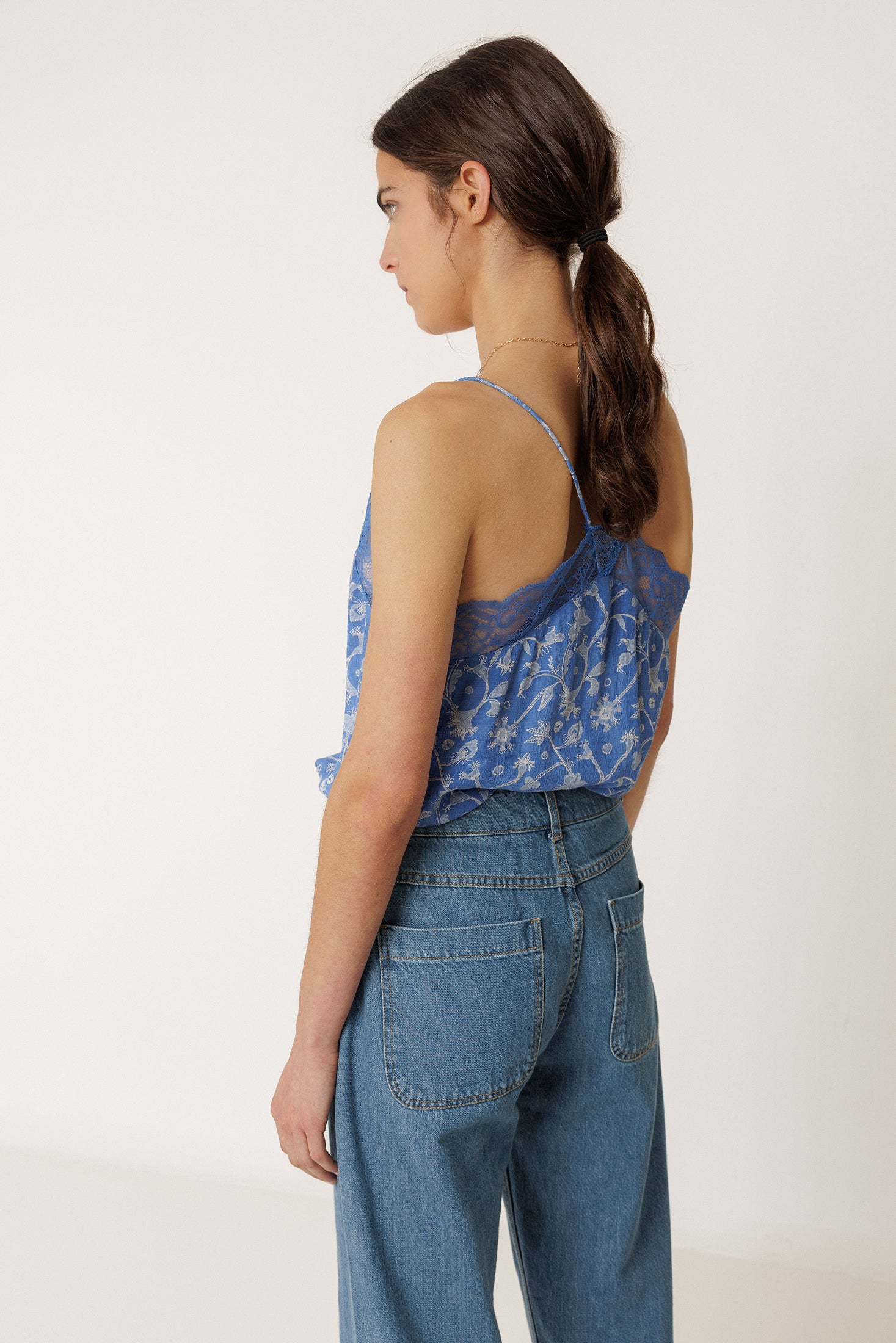 Camisola de Encaje - Azul Británico