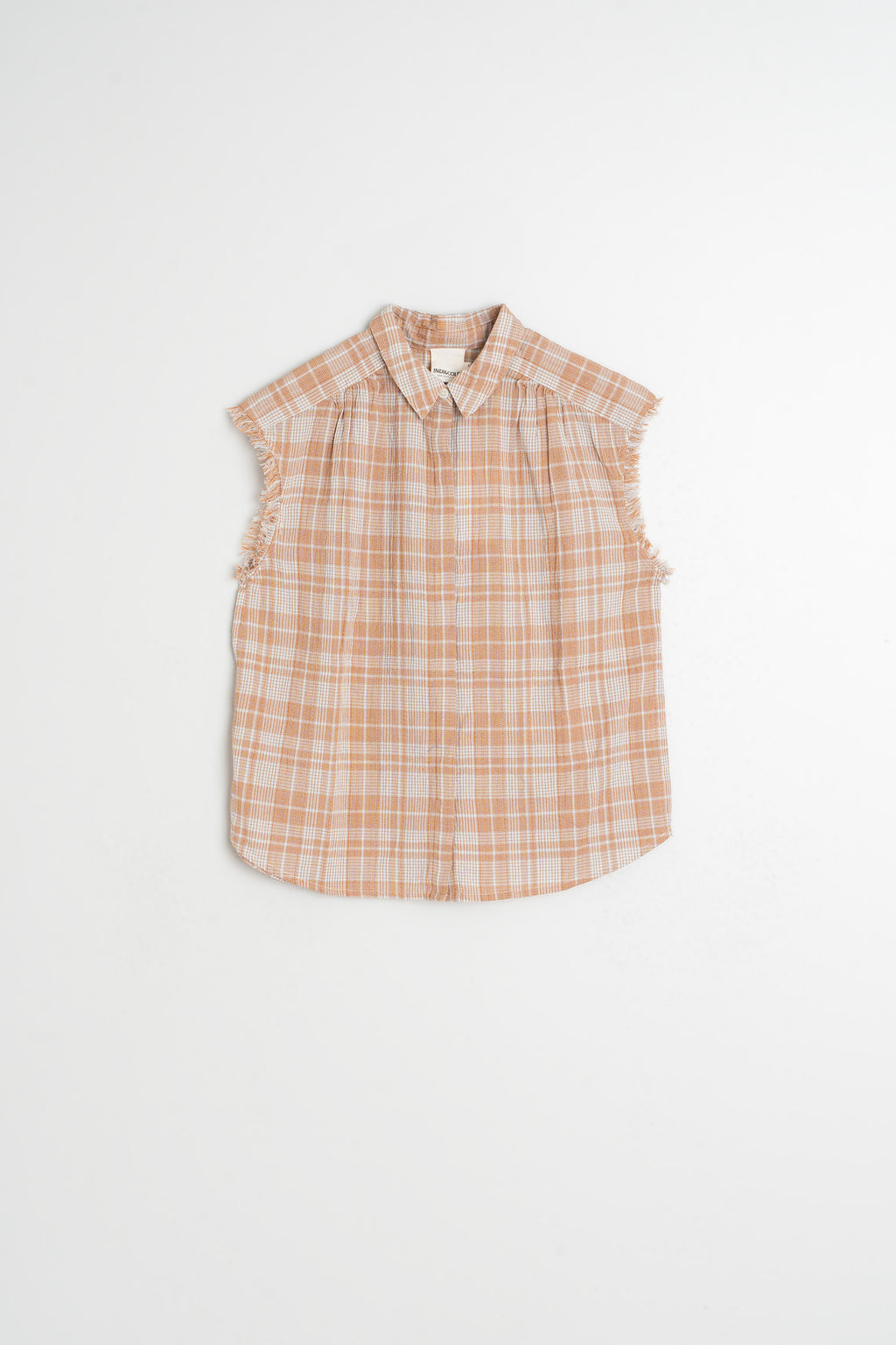 Frayed Cotton Shirt - Rust