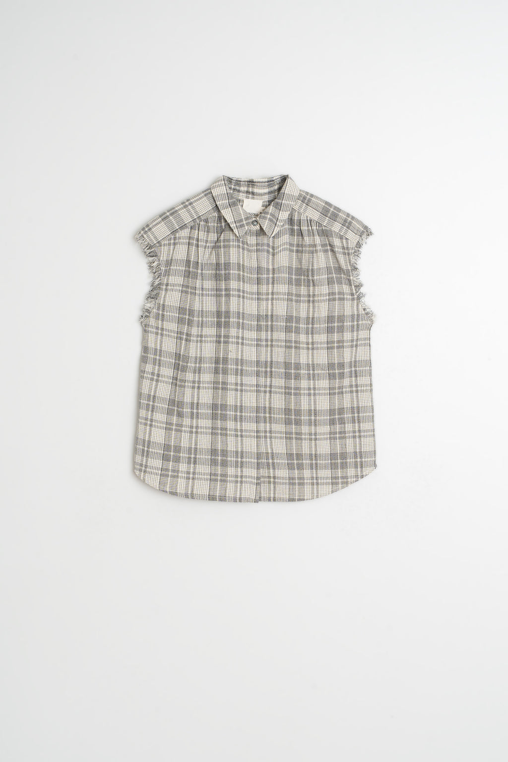 Frayed Cotton Shirt - Charcoal