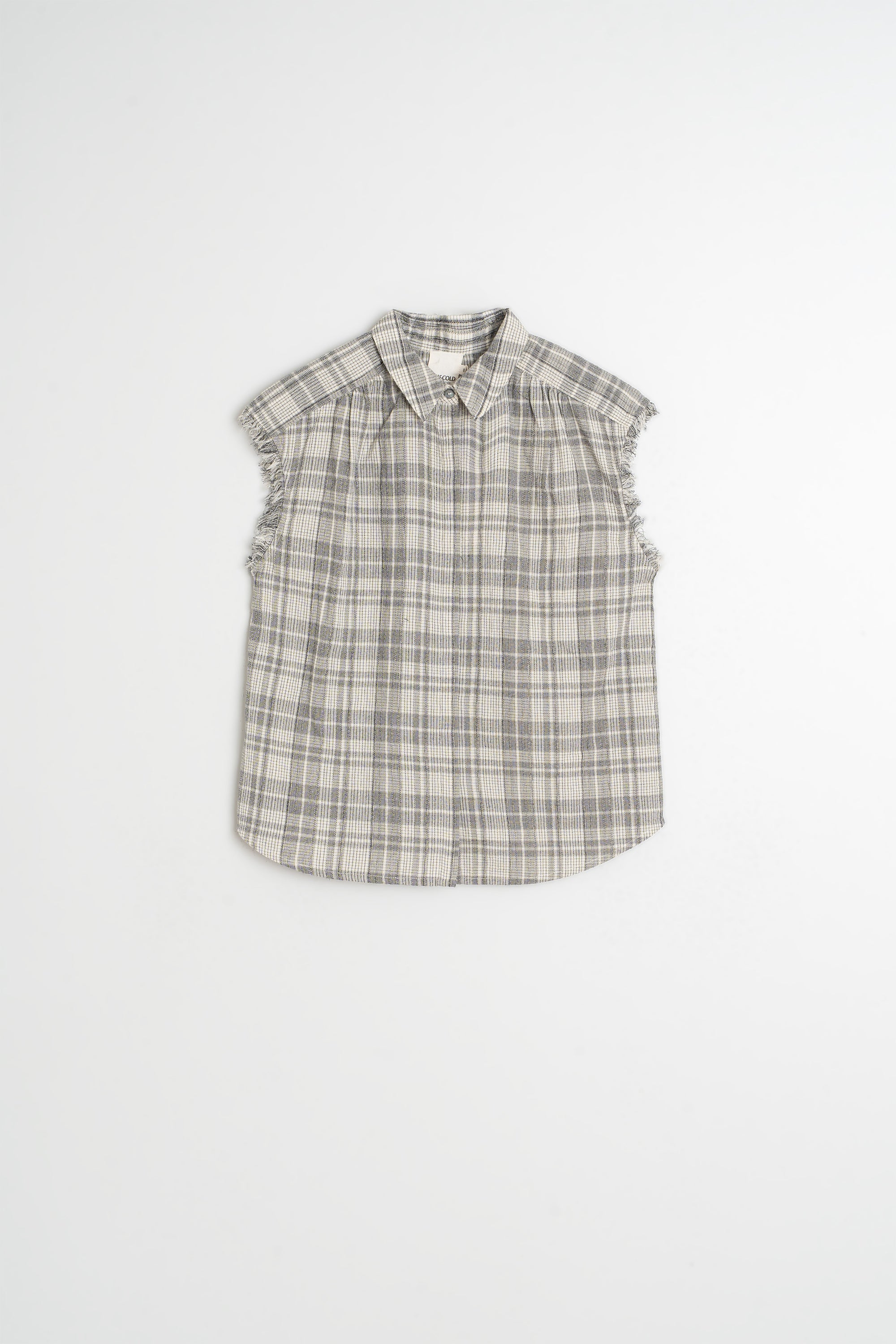 Frayed Cotton Shirt - Charcoal