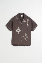 Camisa con Bordado Artesanal - Carbón