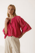 Bell Sleeve Shirt - Strawberry
