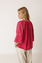 Bell Sleeve Shirt - Strawberry
