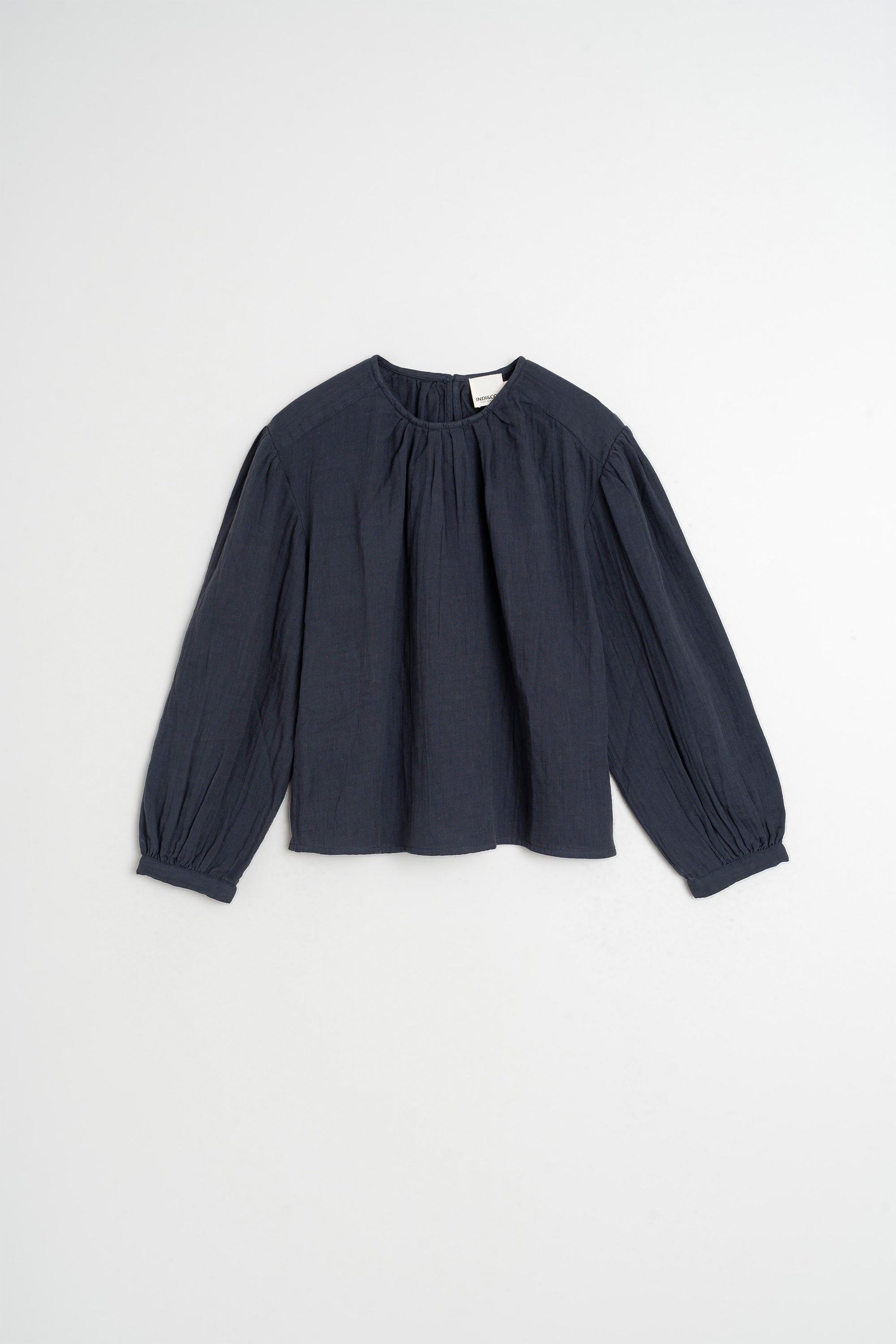 Double Gauze Blouse - Navy Blue