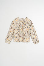 Printed Double Gauze Blouse - Chocolate