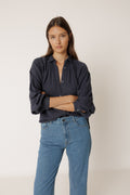 Double Gauze Shirt - Navy Blue
