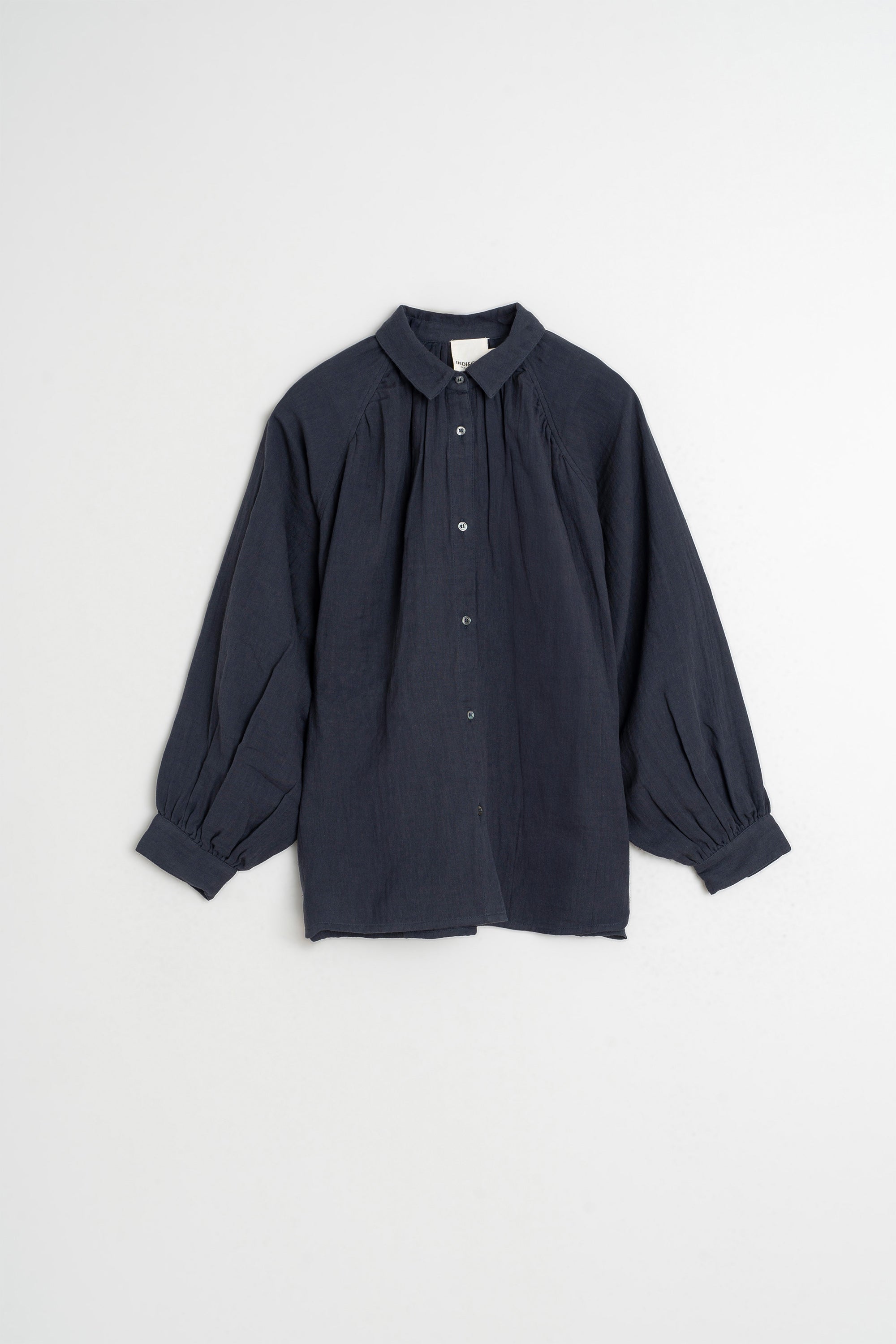 Double Gauze Shirt - Navy Blue
